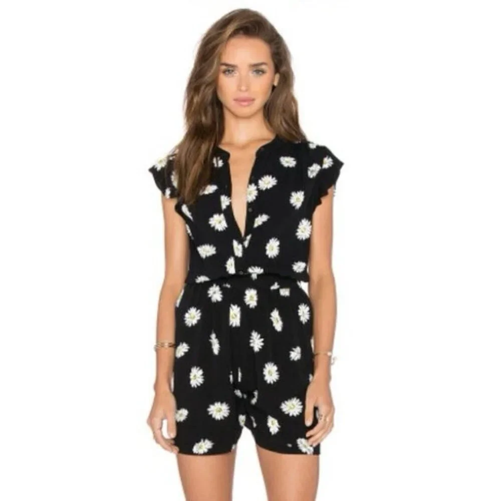 Kate Spade New York Daisy Dot Crepe Romper size 10
